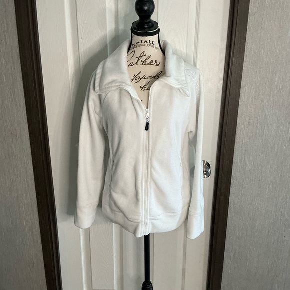 Calvin Klein Performance Women's White Fleece Jacket Size Large - Picture 1 of 9